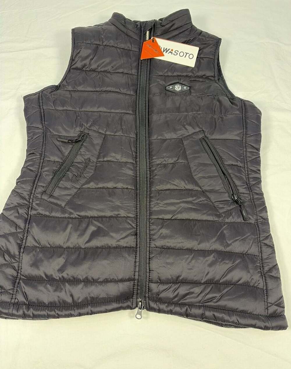WASOTO Heated Apparel Quilted Vest Jacket Black Women Size M No battery pack